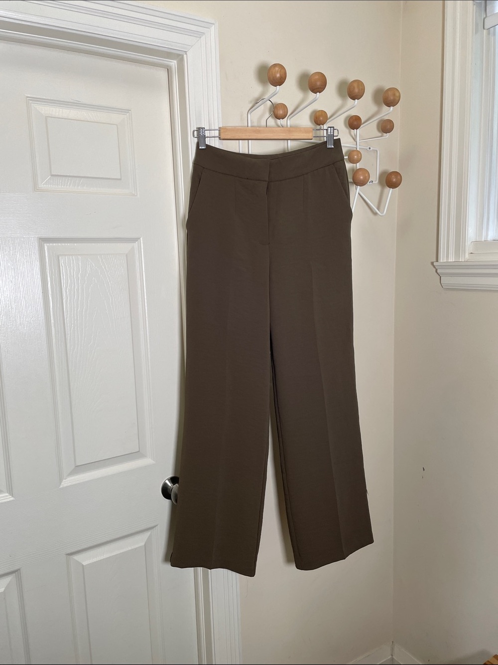 Dynamite High Waist Wide-Leg Pants Brown - 6
